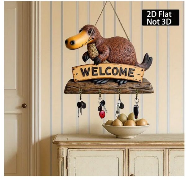 WELCOME KEY HOLDER PLATYPUS DESIGN