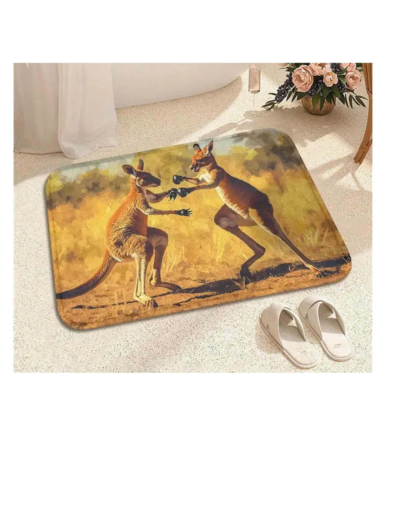 Discover the Magic of Australian-Themed Products 5 a kangaroo picture on a floor mat