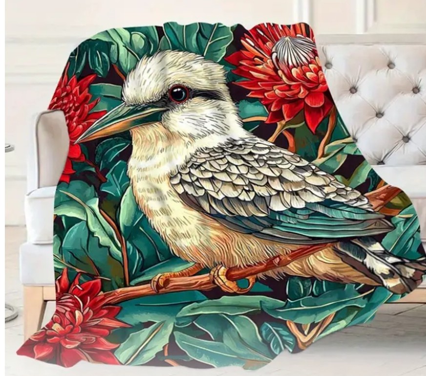Discover the Magic of Australian-Themed Products 8 Throw rug with picture of Kookaburra