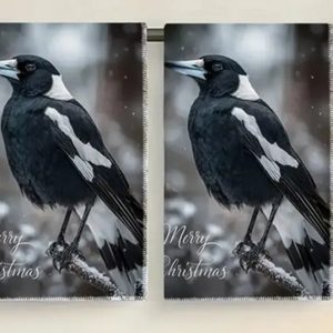 TEA TOWELS WITH MAGPIE IMAGE