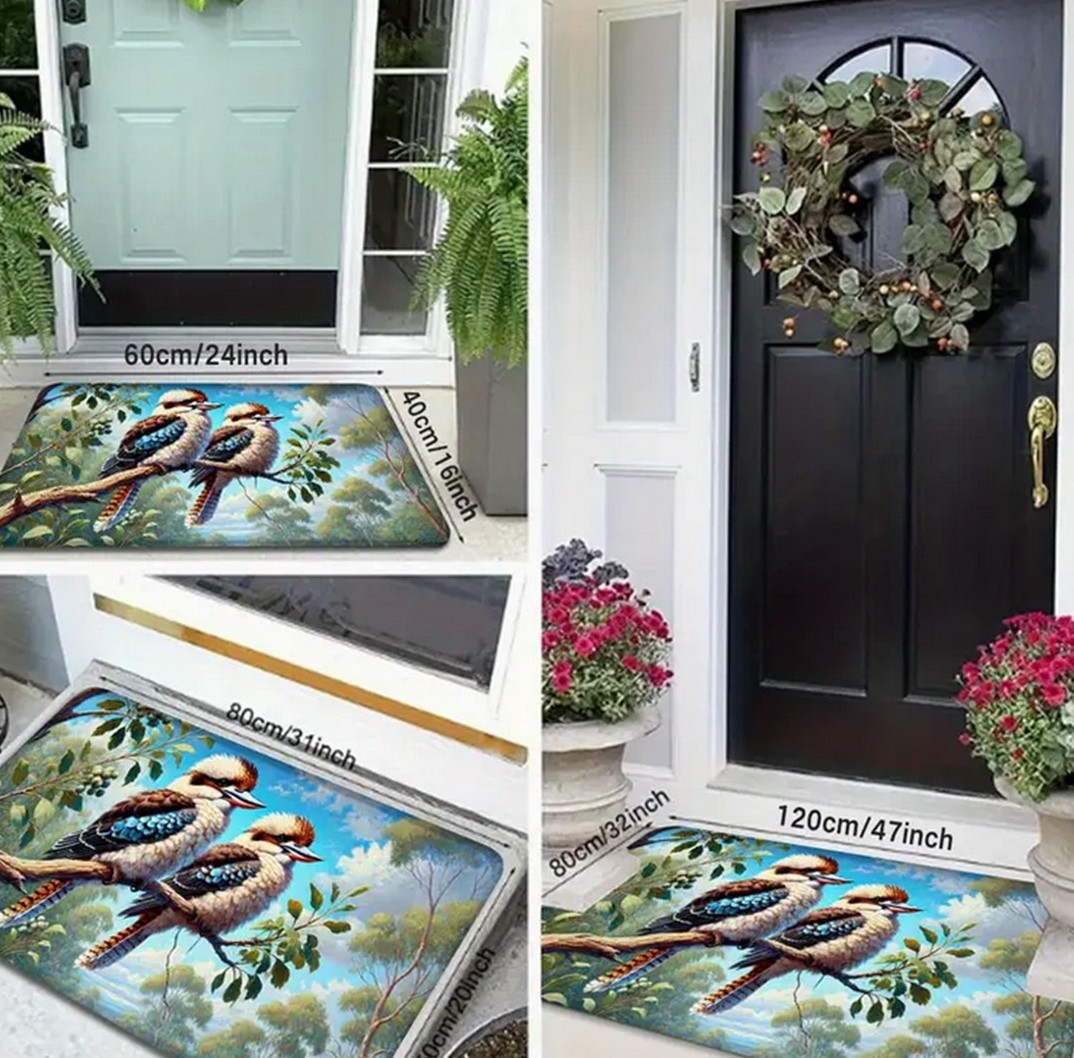 Discover the Magic of Australian-Themed Products 3 Doormat with kookaburra picture
