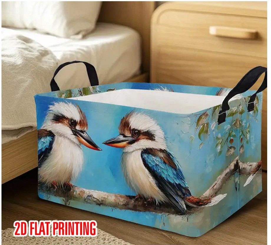 Discover the Magic of Australian-Themed Products 2 storage basket with kookaburra pictures