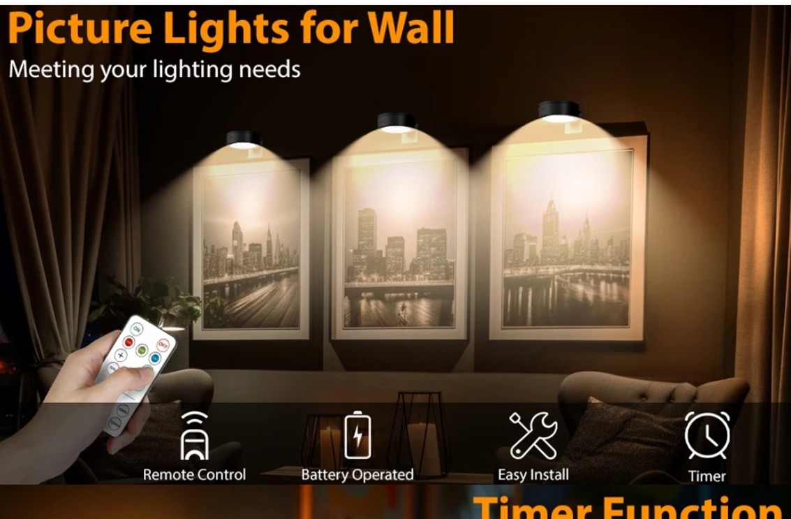 Battery Operated Picture Lights 1 Battery Operated Picture Lights