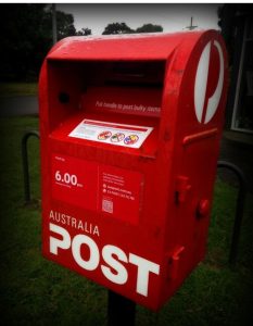 Aust post letter box